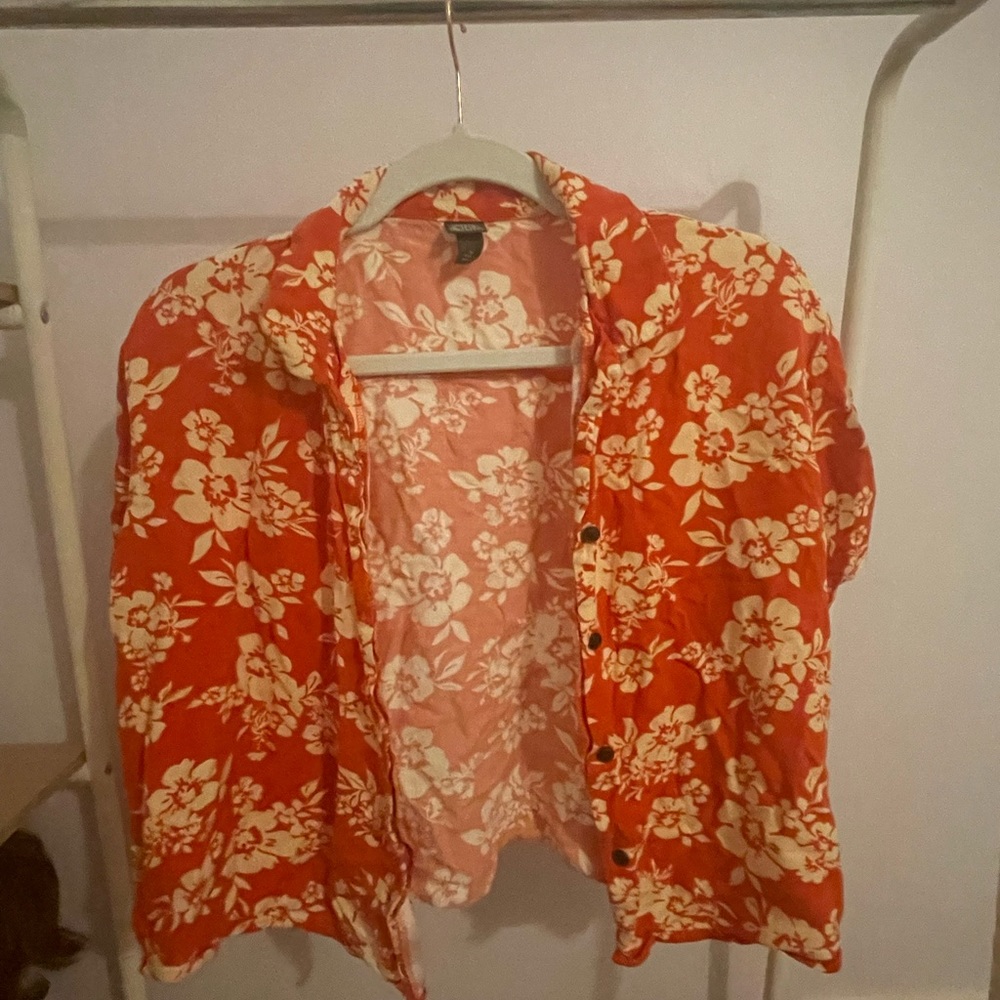Orange hawaiian t shirt Wild Fable